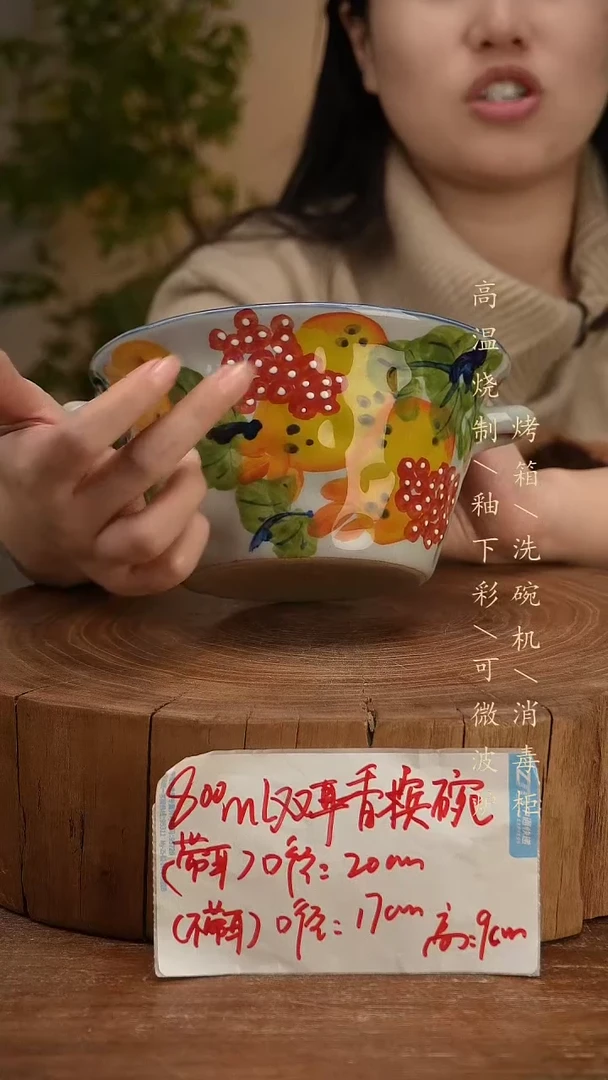 碗瓷景德镇手工手绘高温瓷釉下彩