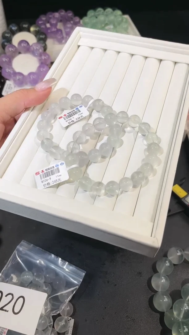 手链未镶嵌萤石多样性发一Q21奶绿11mm