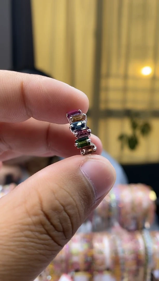 【闪购商品】碧玺戒指银S925镶嵌354354354