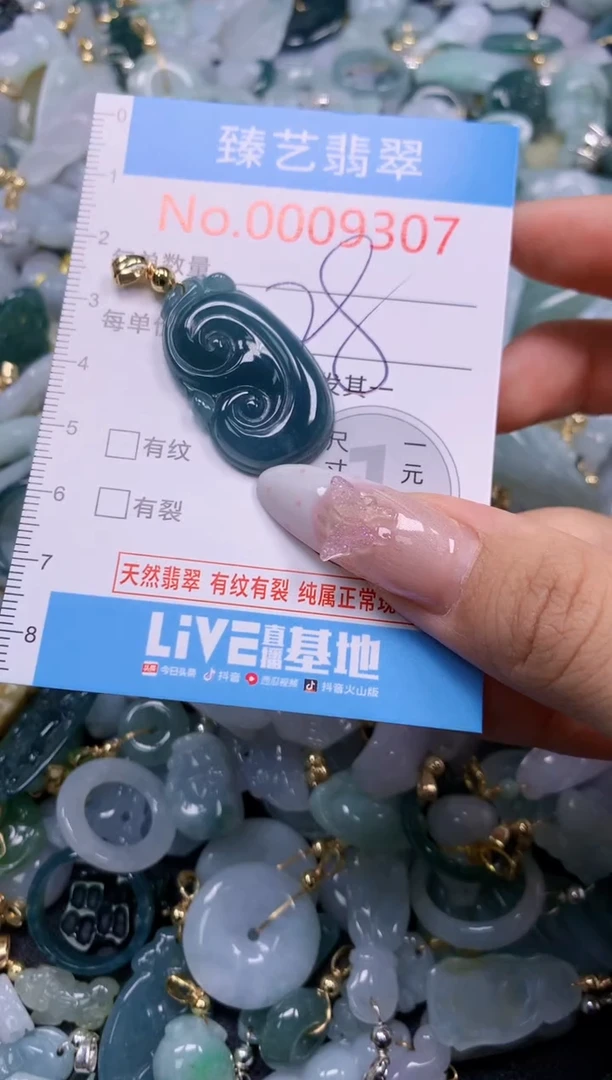 翡翠未镶嵌颈饰9307
