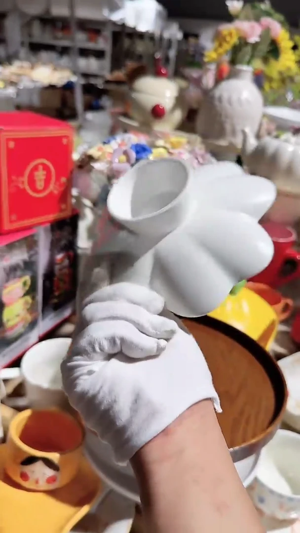 碗花边高脚盘微瑕 凑满20元包邮