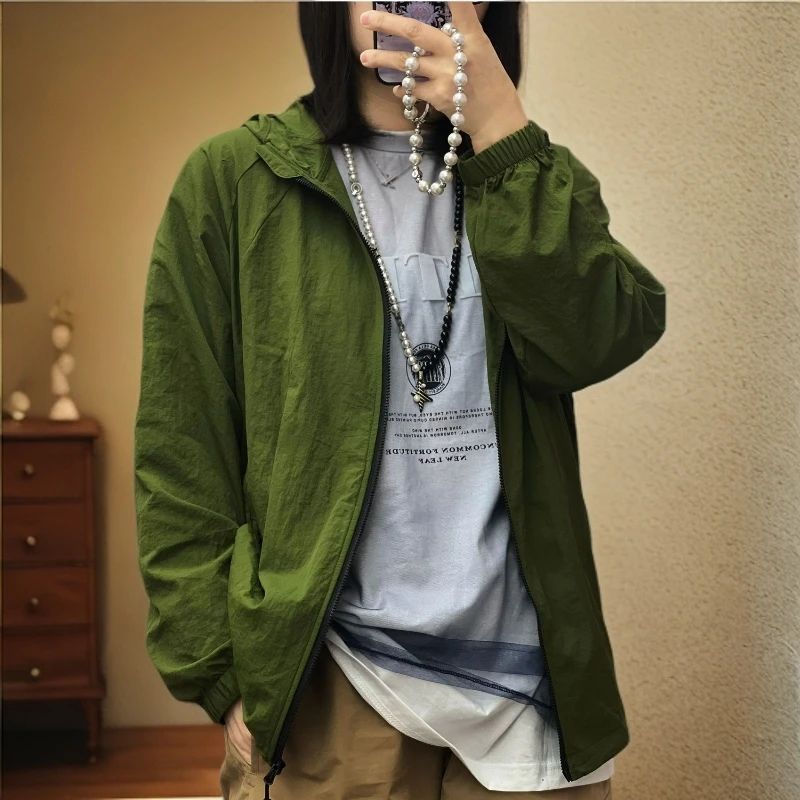 25166 防紫外线夏季防晒服长款常规旅行户外宽松型UPF50+