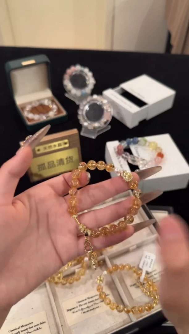 水晶手链合金黄塔晶x1962