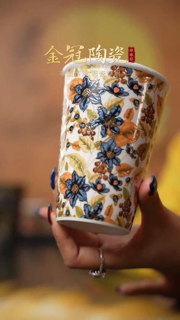 陶瓷月光白羽 ·【可乐杯】