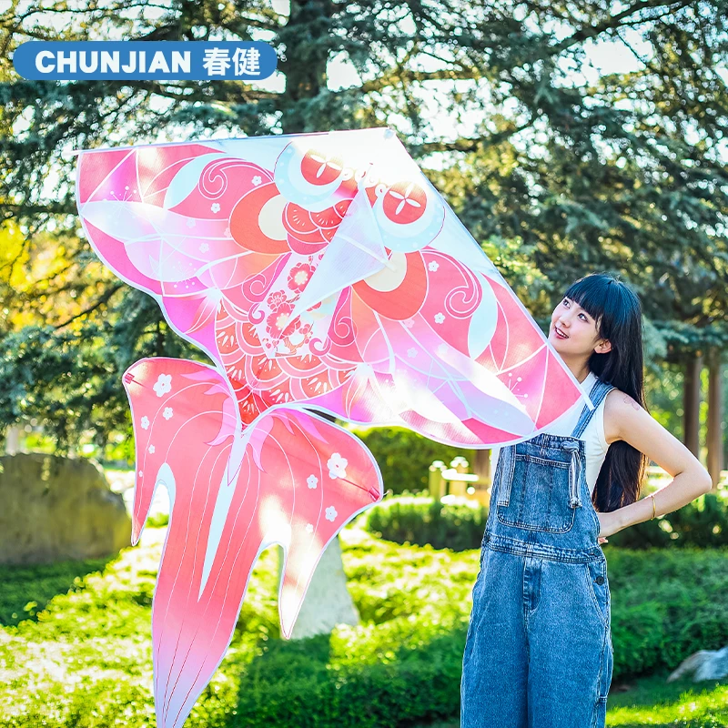 潍坊国潮金鱼风筝新款春游踏青成人儿童风筝玩具微风易飞