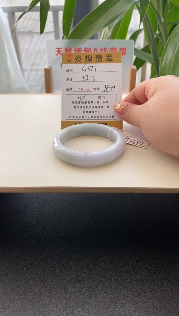 未镶嵌手镯翡翠53.5圈口编码g377