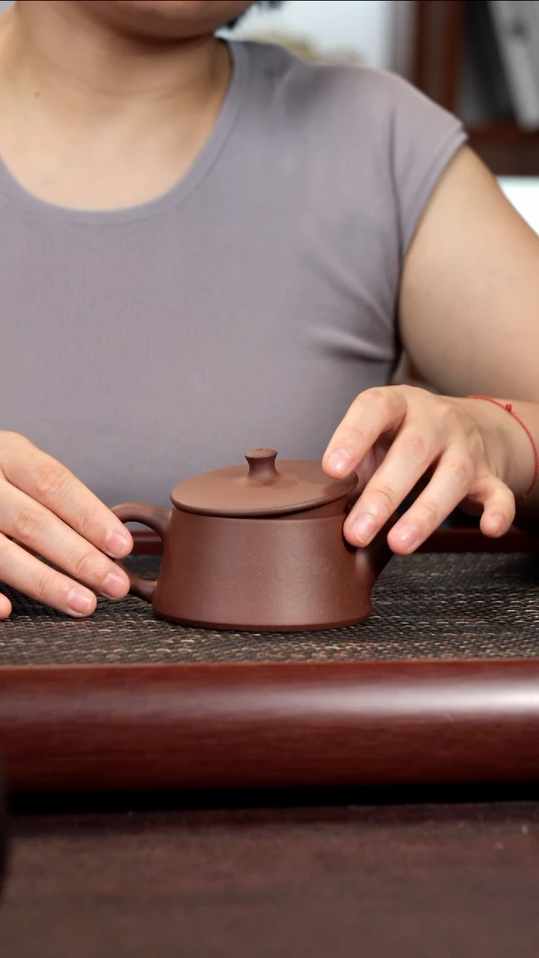 茶杯紫砂四号井底槽清云柱壶