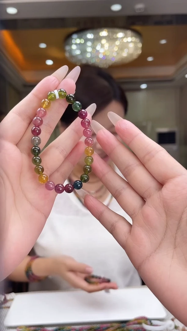 /未镶嵌碧玺手串7mm+单圈多样性发货
