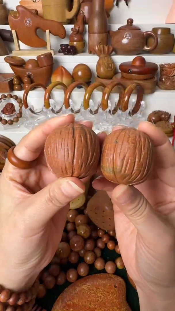 泗水砭石双11大漏了/砭石核桃一对