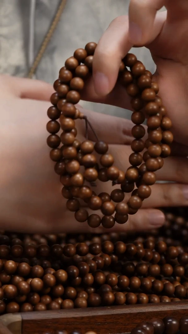 檀香木手串/手链老山檀香0.8圆珠多样式发其一兰花韵