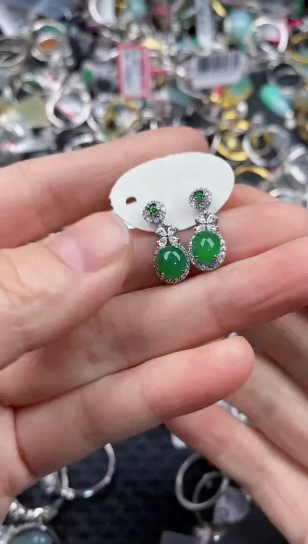 银S925镶嵌戒指翡翠11                3