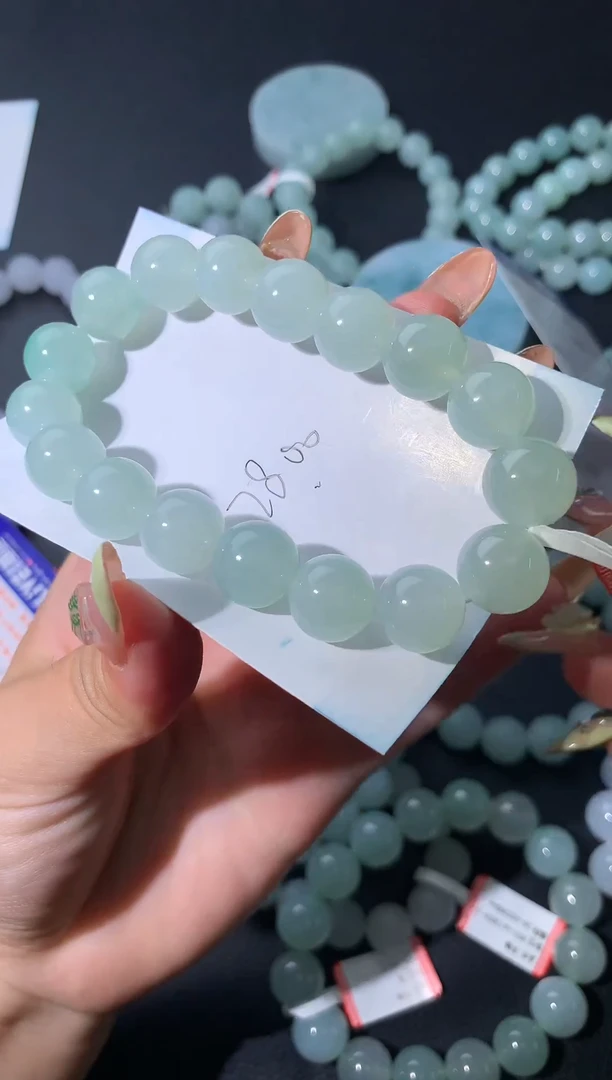 翡翠未镶嵌颈饰珠子12