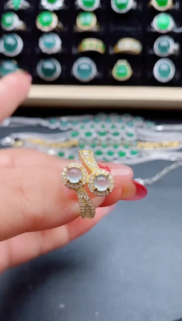 【闪购商品】翡翠戒指银S925镶嵌5080550