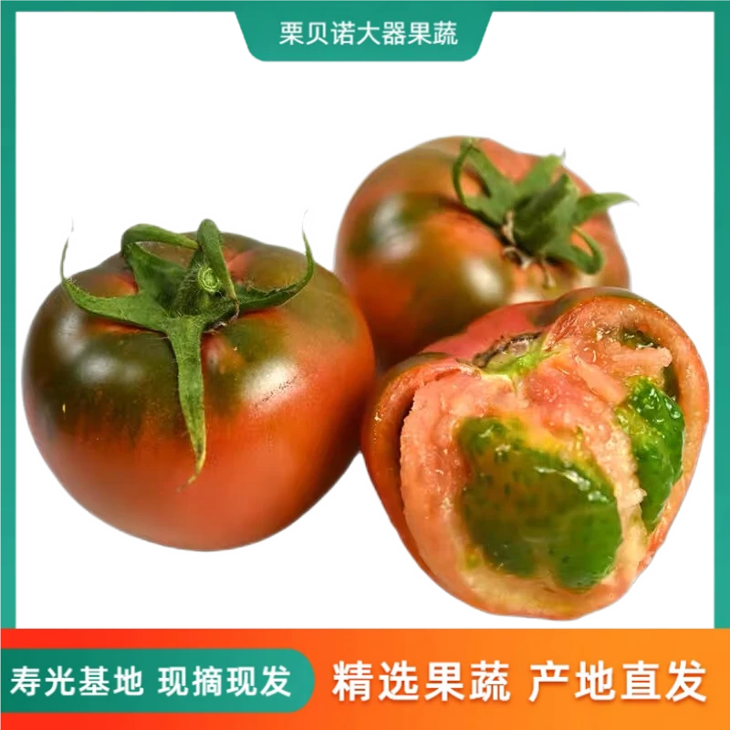 山东铁皮草莓西红柿绿腚碱地水果番茄精选4.5斤新鲜蔬菜