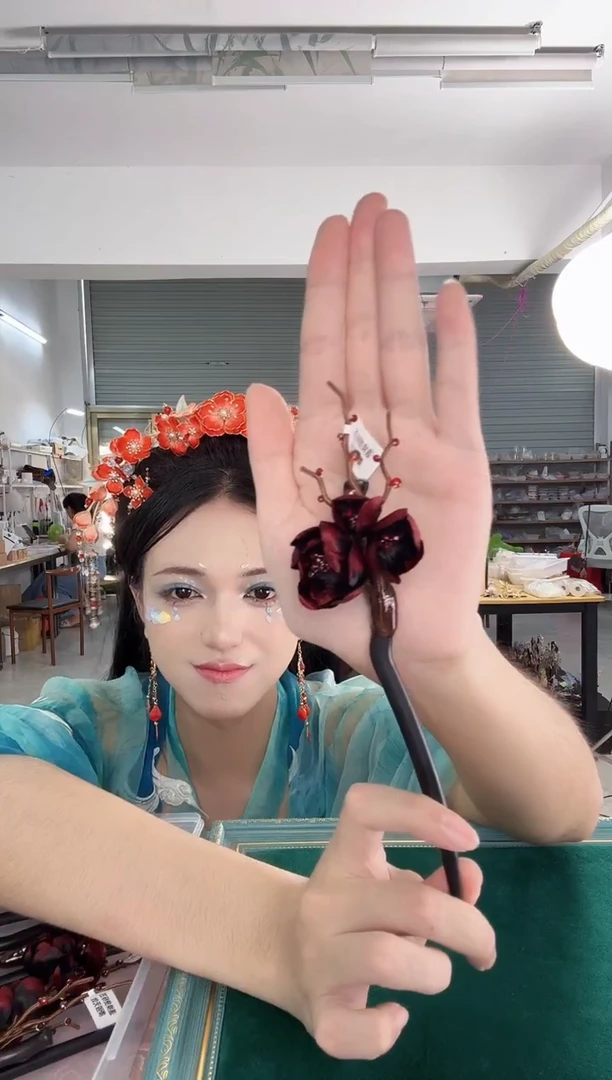 合金无037 非遗绒花发簪