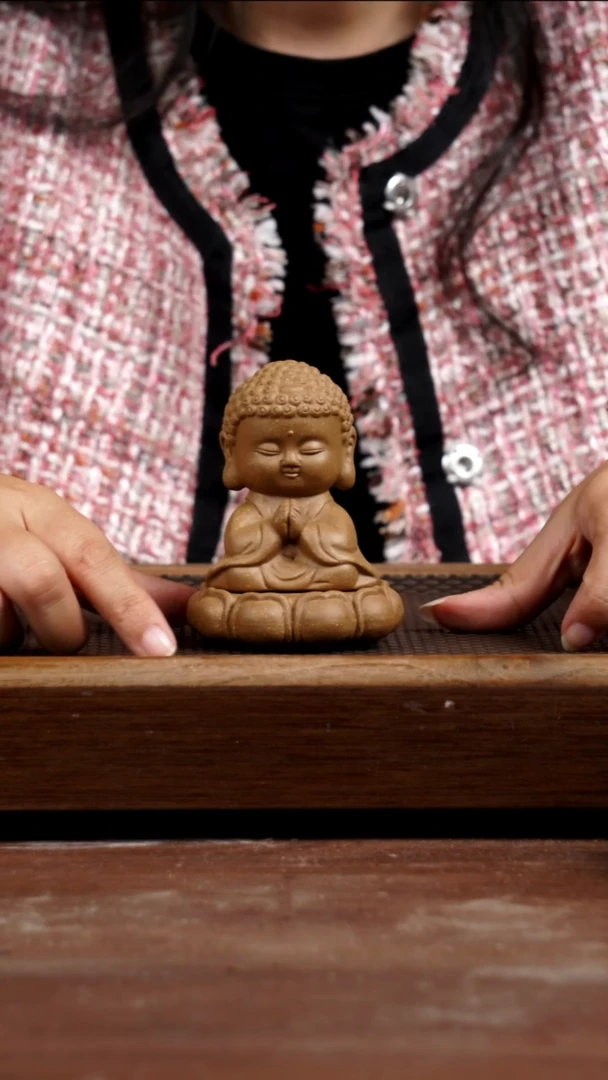 茶壶紫砂茶宠佛陀一套