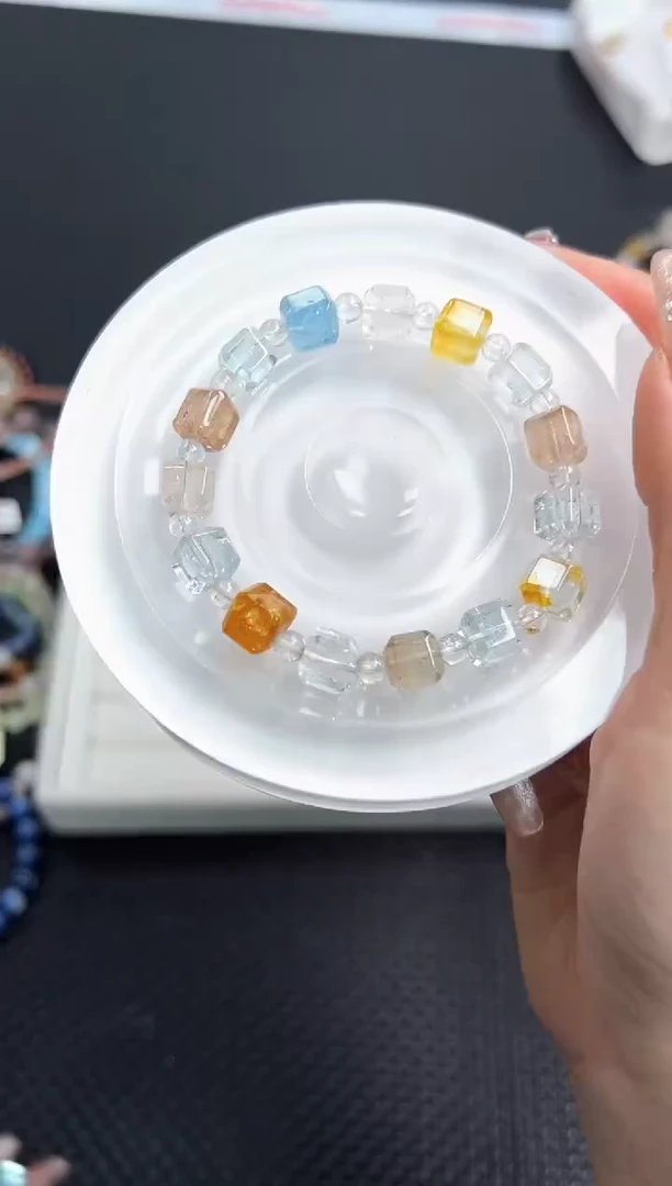 未镶嵌手串托帕石47l多样性发其一/1条默认微瑕