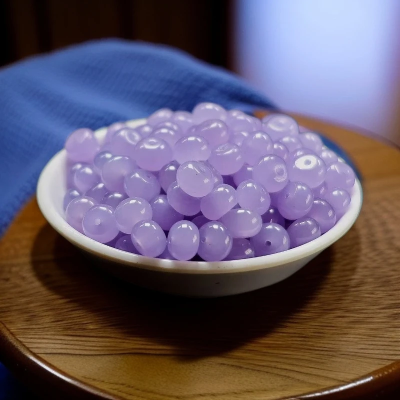 批发散珠w1790浓烟紫算盘8*5mm*30颗