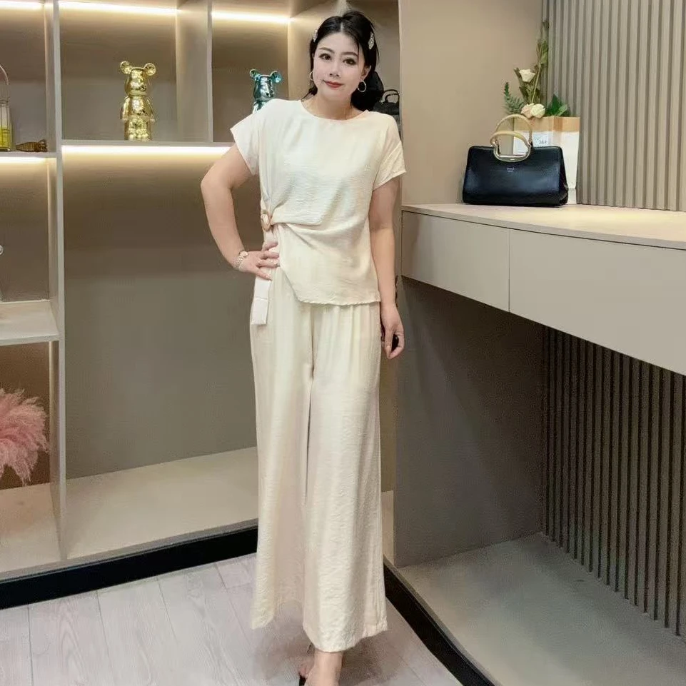 夏季套装-甜 3911夏季设计感百搭原宿风慵懒风时尚宽松显瘦套装