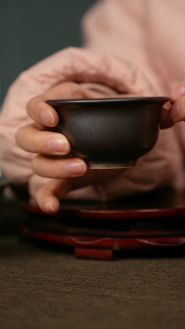 全品 紫金 压手杯 带底款