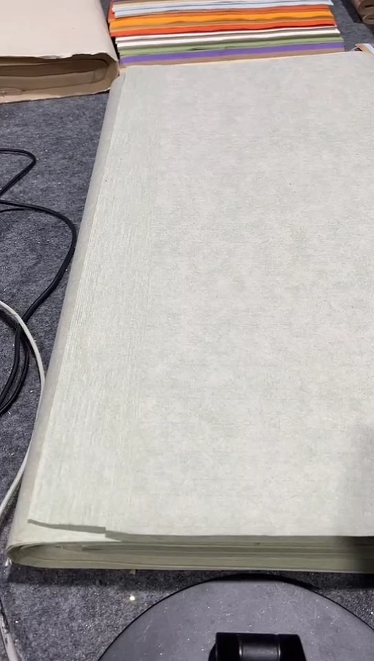 海**法六尺对开书香麻笺绿色50张