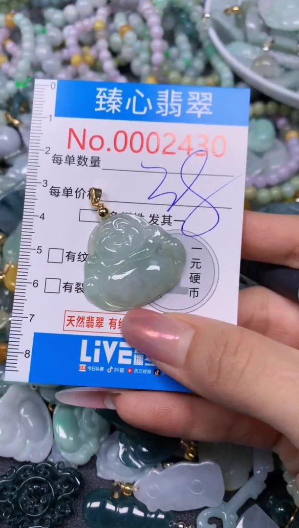 【闪购商品】翡翠颈饰未镶嵌含绳0002430