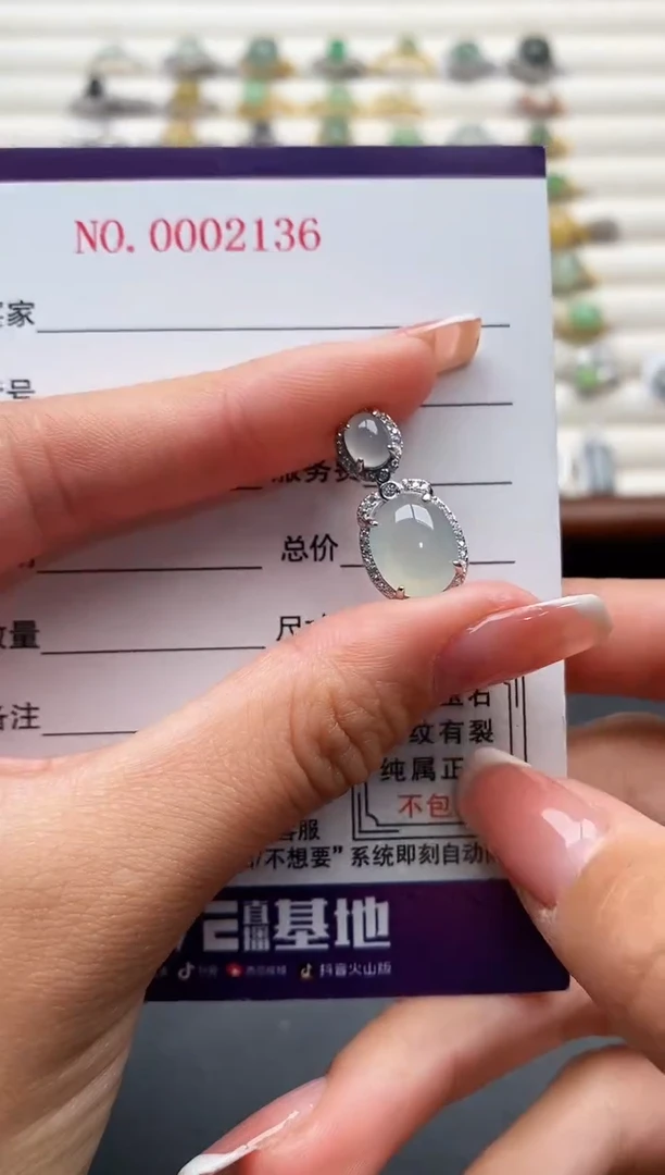 银S925镶嵌戒指翡翠555555+2