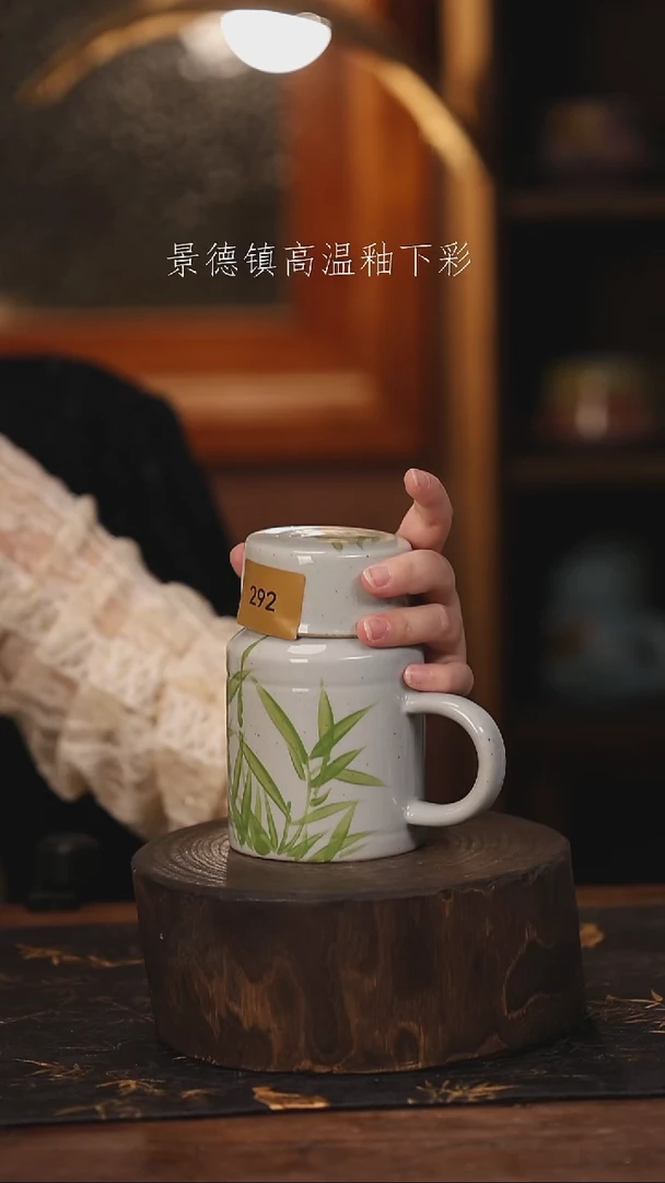 陶瓷景德镇高温釉下手绘陶瓷@L292@