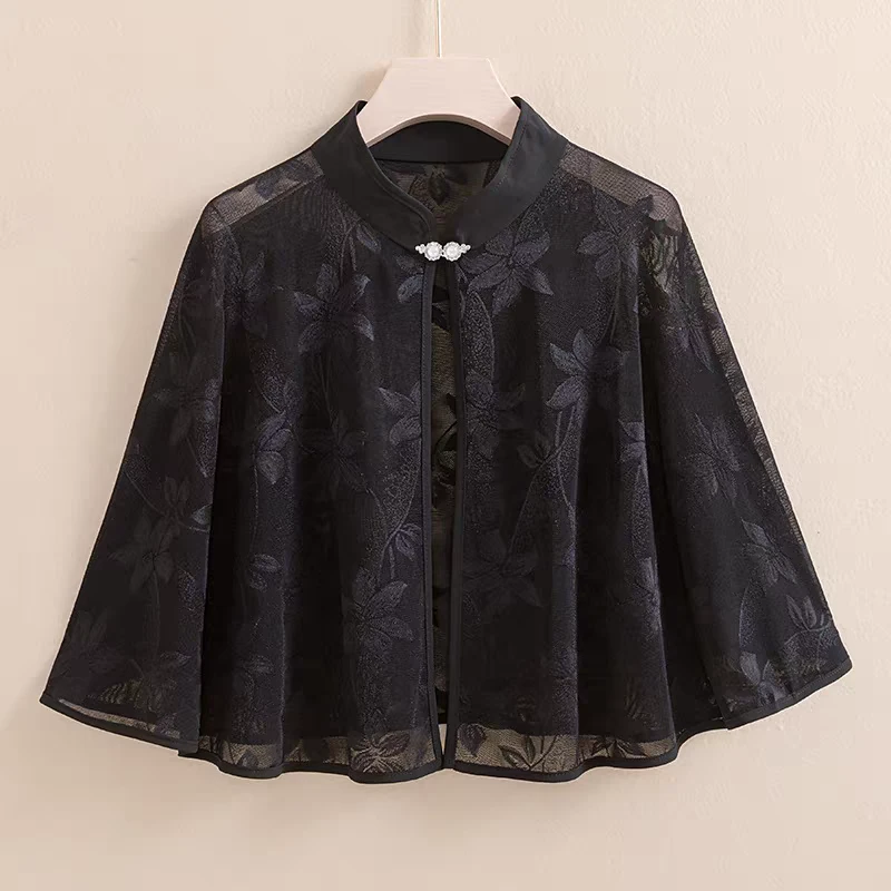 YMJ-蕾丝斗篷镂空披肩