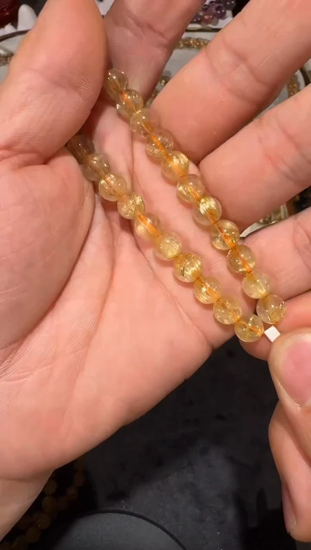 未镶嵌手串发晶SJ-468金发晶