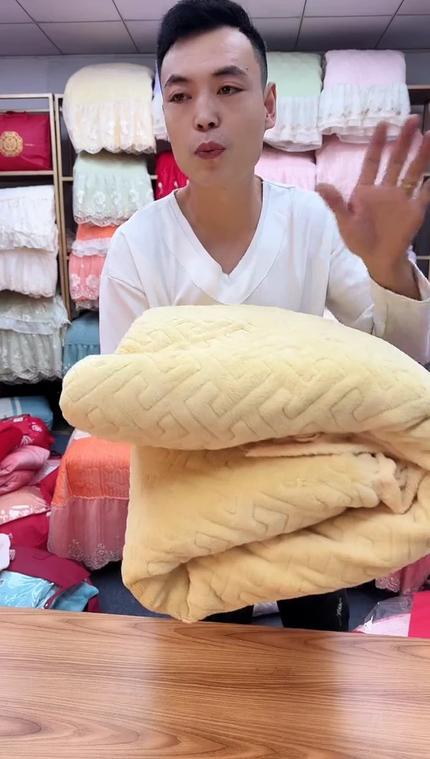 牛奶纤维单床盖/暖黄