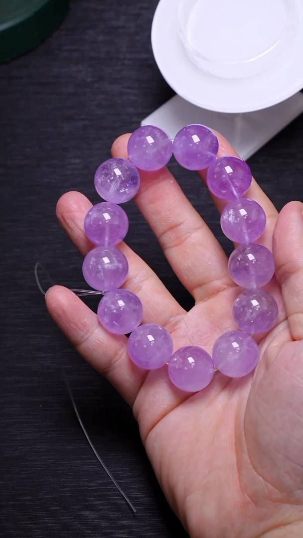 【闪购商品】水晶单圈未镶嵌Q020法国玫瑰紫水晶单圈16mm