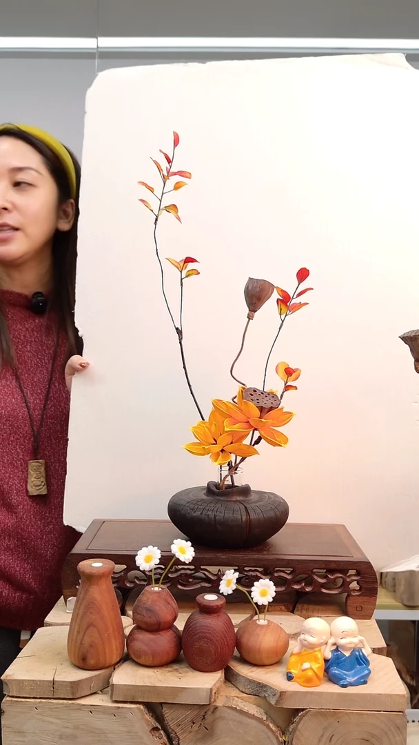 木实木花瓶一物一拍