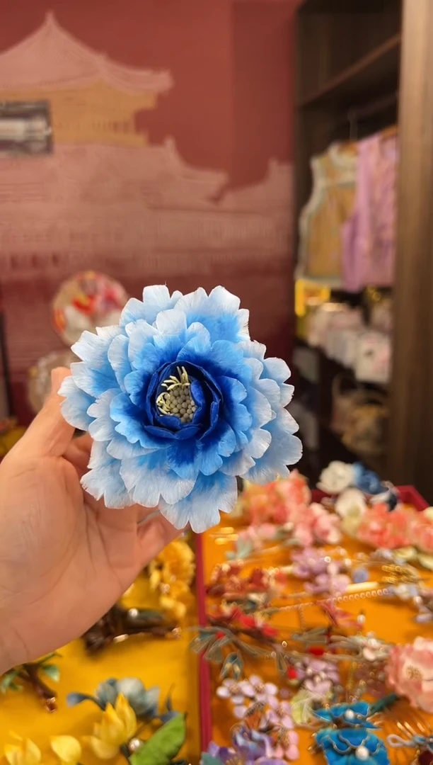 【闪购商品】刺绣非遗绒花（发饰）