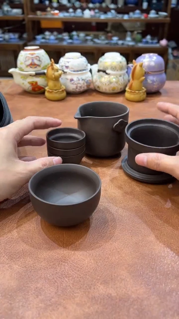 真的很便宜会开片的旅行茶具