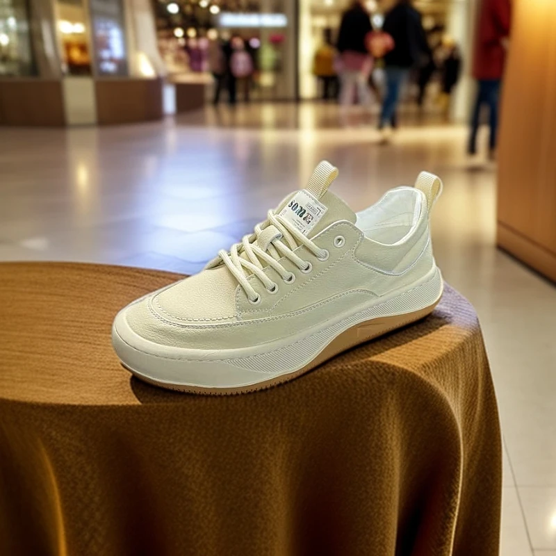 牛皮秋季小白鞋男士休闲板鞋皮鞋真皮透气时尚百搭潮92833