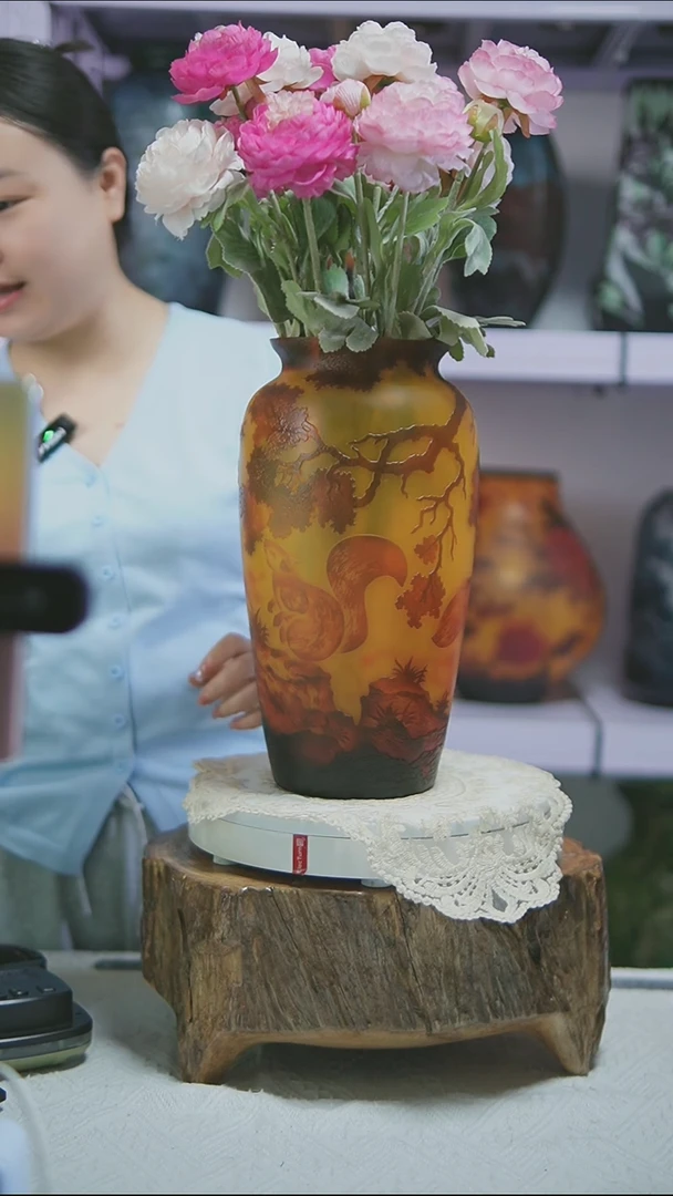 手工艺品琉璃【37】格雷花瓶