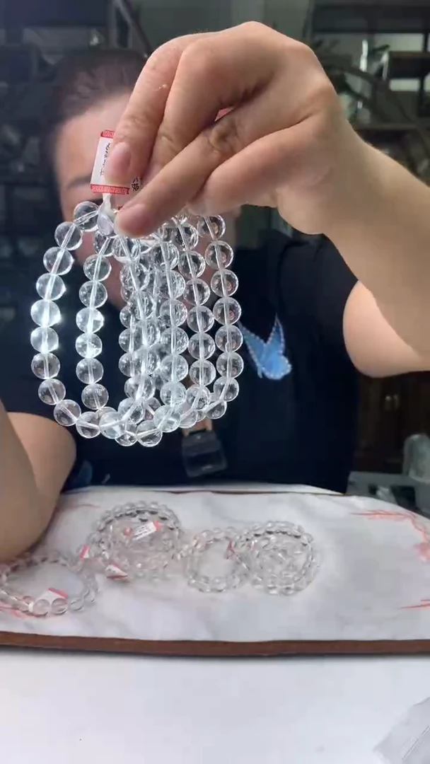 水晶珠宝半成品未镶嵌普品蓝针串10.5mD70多样性发其一