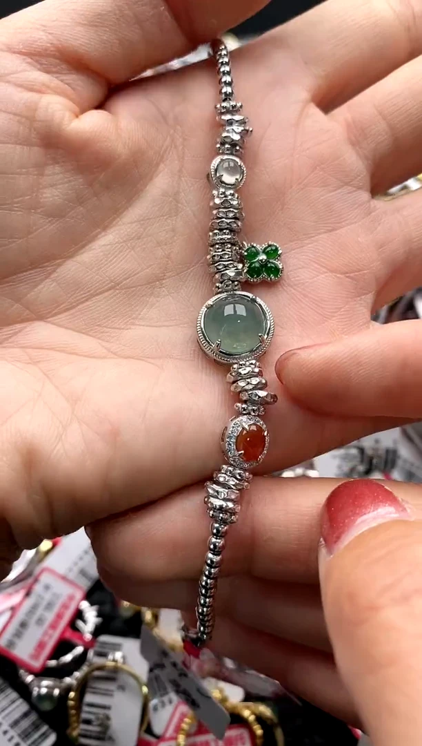 【闪购商品】翡翠戒指银S925镶嵌2222222   4