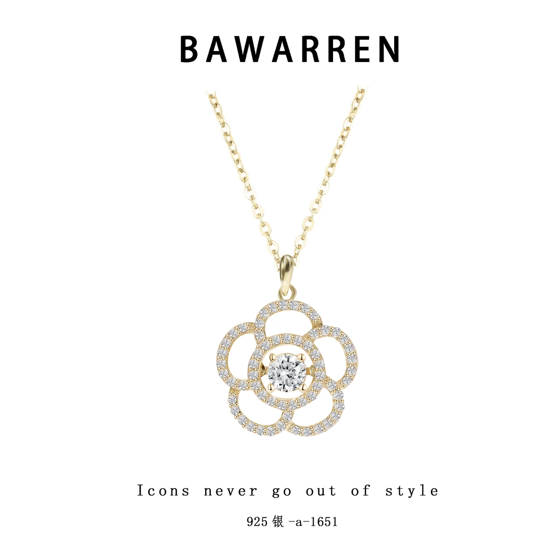 Bawarren 坠链均925银 A-1651-气质时尚项链