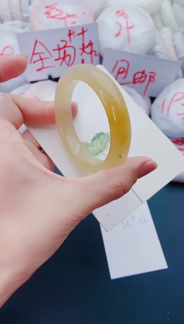 未镶嵌手镯石英质玉N2-55-56