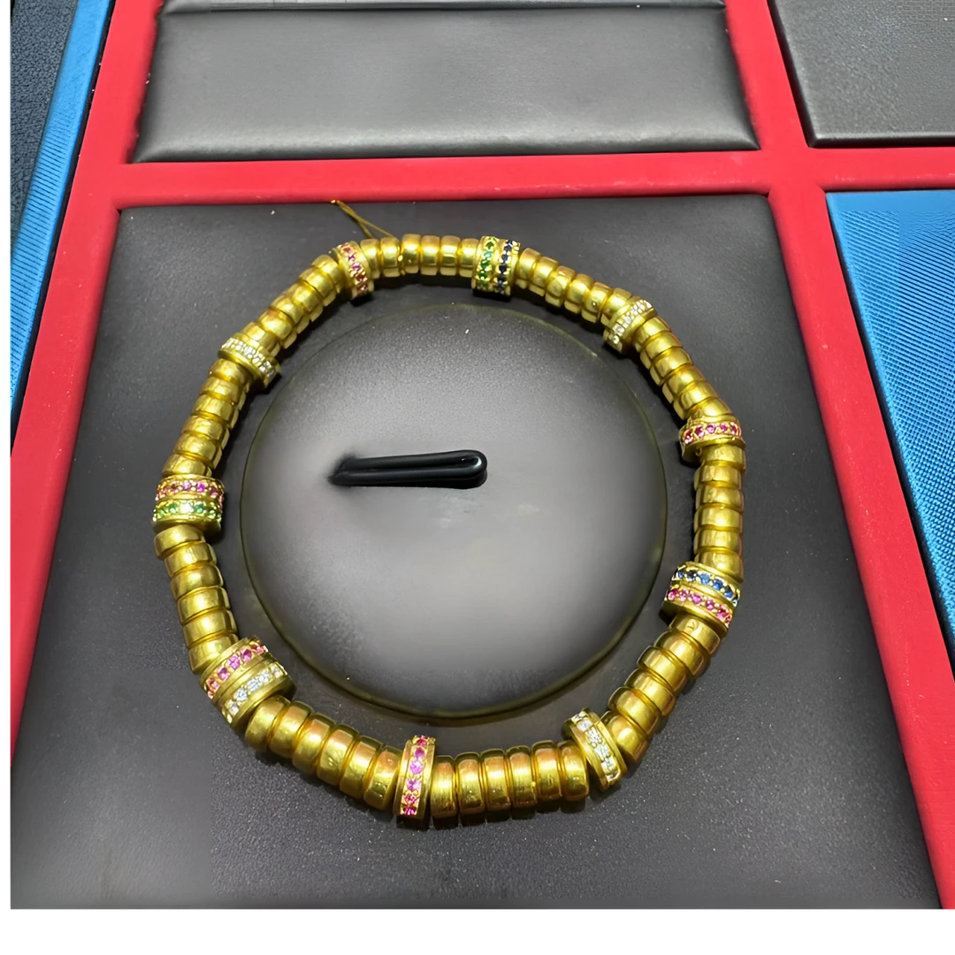 足金999古法珐琅手链  35.77克