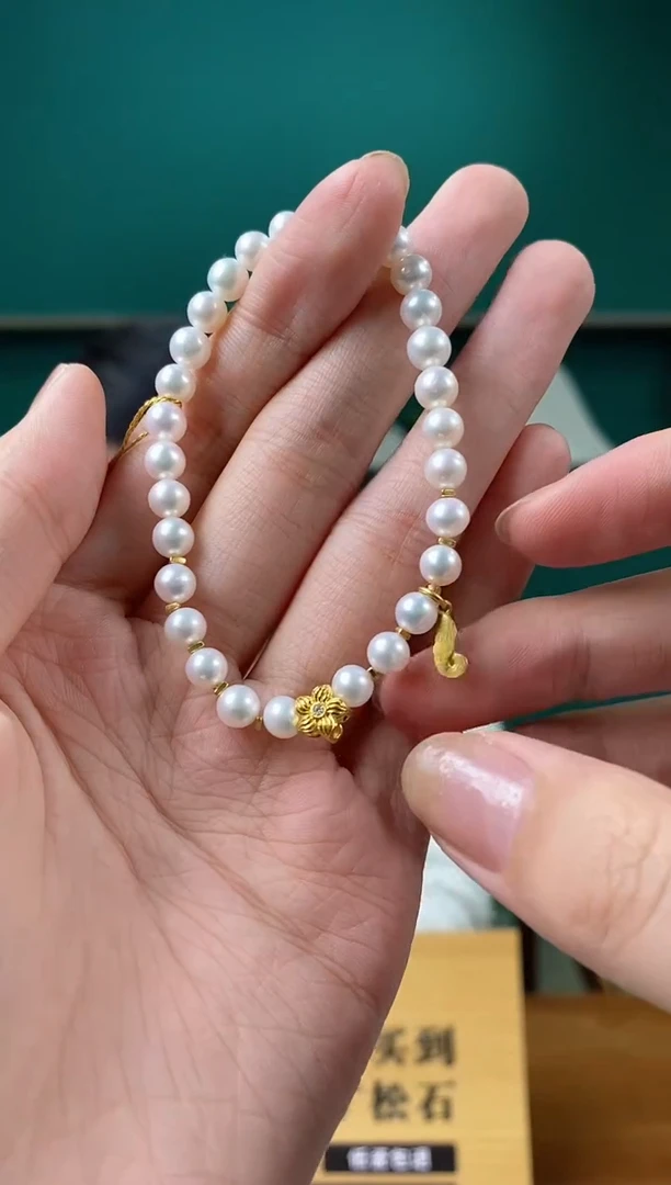 足金镶嵌珠宝奇石淡水珍珠1