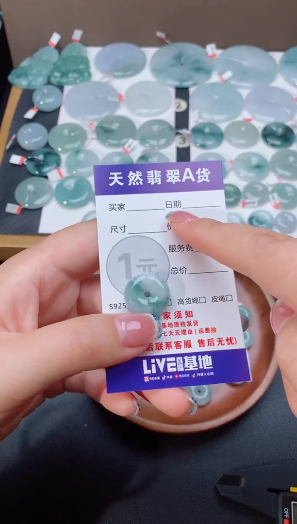 颈饰未镶嵌翡翠天然翡翠平安扣