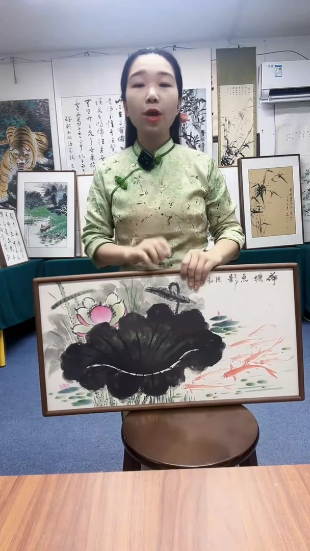 国画35*68实木画框顺丰包邮手绘横版
