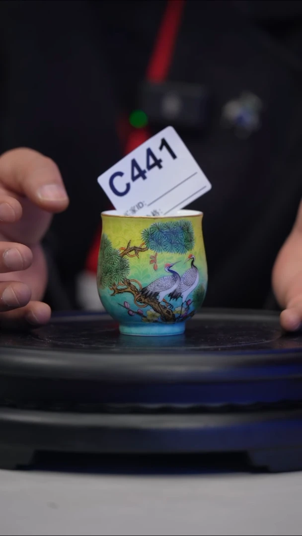 【闪购商品】瓷片景德镇陶瓷扒花压手杯441