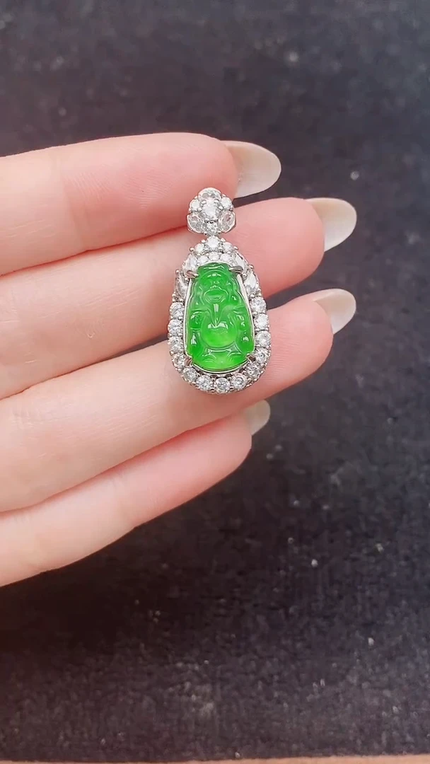 颈饰未镶嵌翡翠天然A货翡翠，保A保真