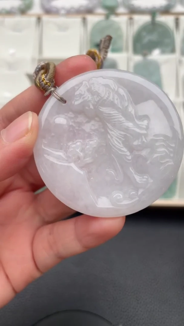 颈饰未镶嵌翡翠天然缅甸翡翠A货344