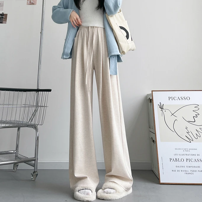【不加绒】Z358 YS1春季慵懒遮肉宽松软糯高级感糯米裤休闲