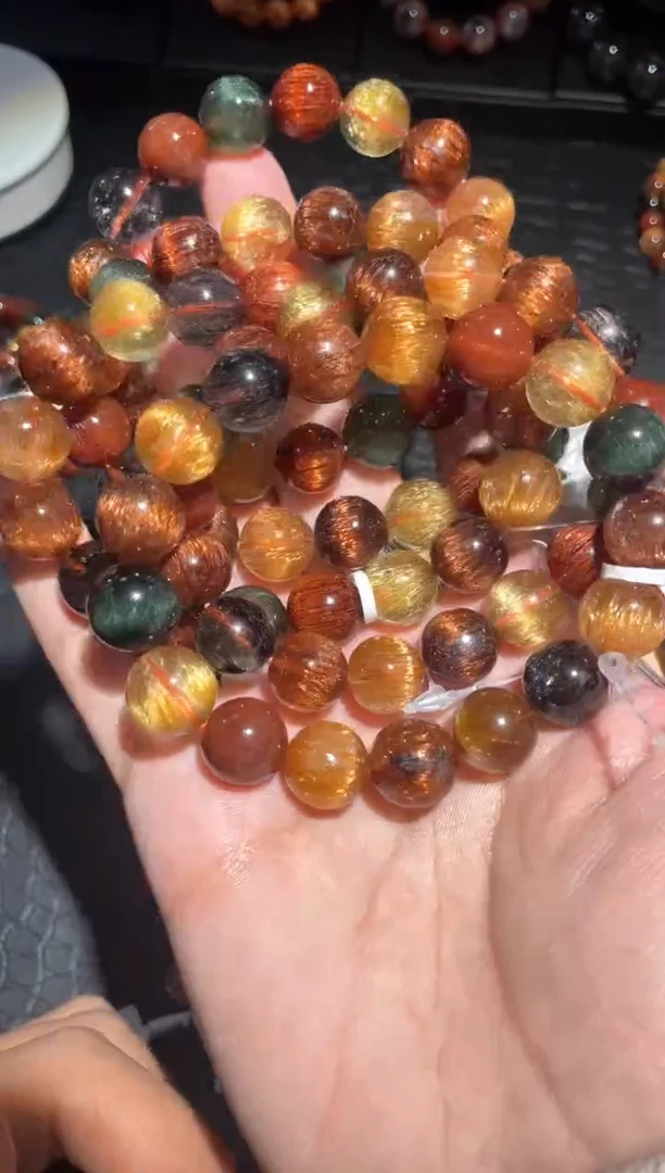 【闪购商品】水晶手链未镶嵌发晶多宝单圈A12（多样性发其一）